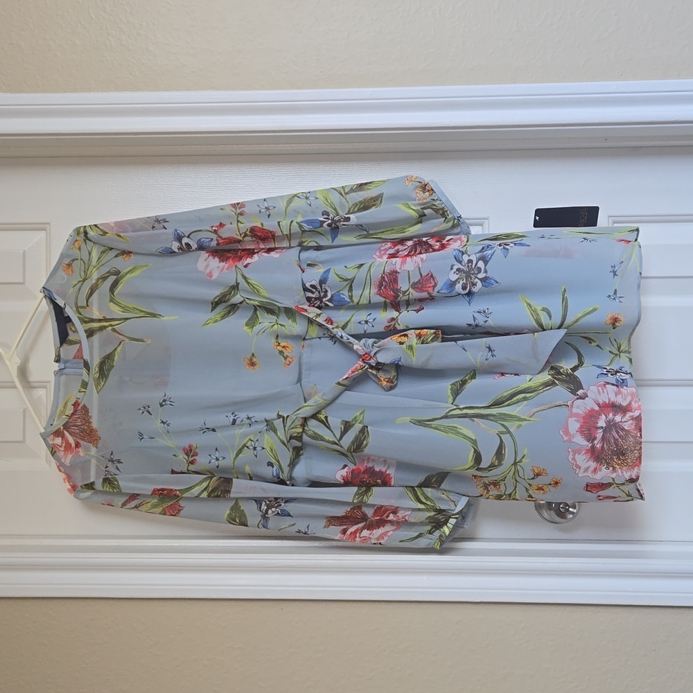 Rachel Roy, Blue floral, chiffon dress brand new